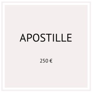 Price for the Apostille service to get married in Denmark with the wedding planner agency Marriage Denmark: €250 including VAT, excluding the application fee the to Danish Agency of Family Law